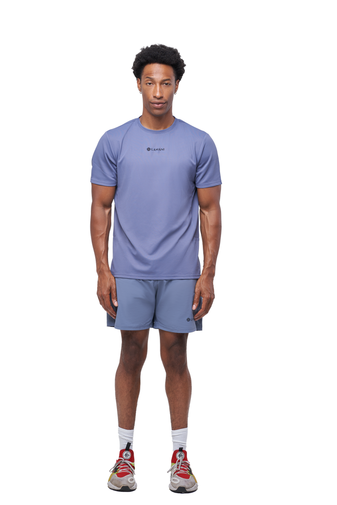 HYBRID SHORT - SLATE INDIGO - LAMANI DESIGN